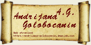 Andrijana Golobočanin vizit kartica